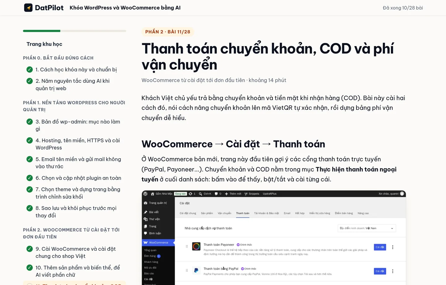 Quản trị WordPress và WooCommerce bằng AI