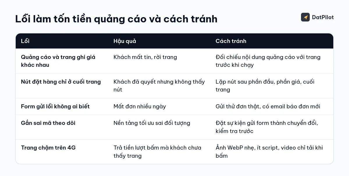 Năm lỗi hay làm tốn tiền quảng cáo, hậu quả và cách tránh.