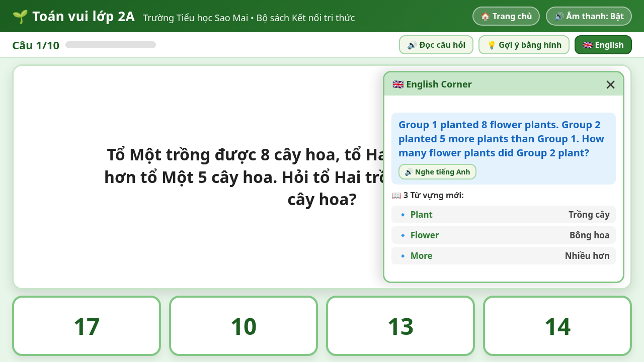 Đề bài song ngữ tiếng Anh và từ mới
