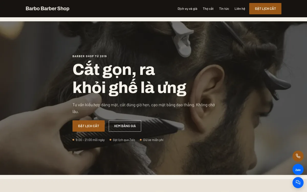 Trang chủ theme Barbo trên máy tính