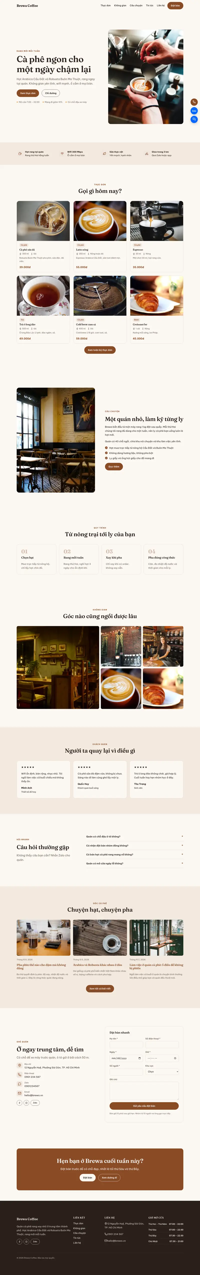 Toàn bộ trang chủ theme Brewa