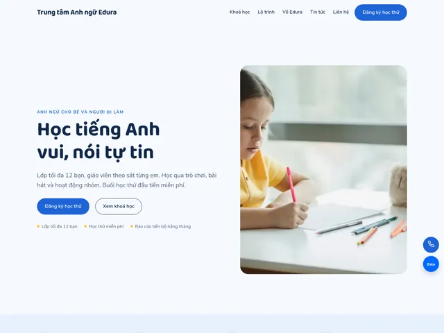 Giao diện theme Edura