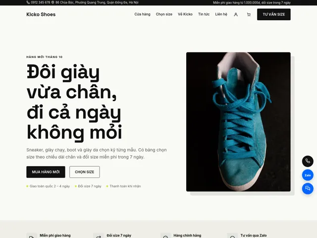 Giao diện theme Kicko
