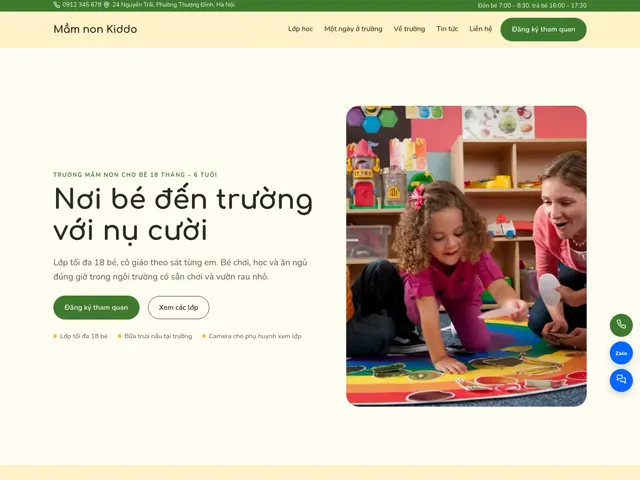 Giao diện theme Kiddo