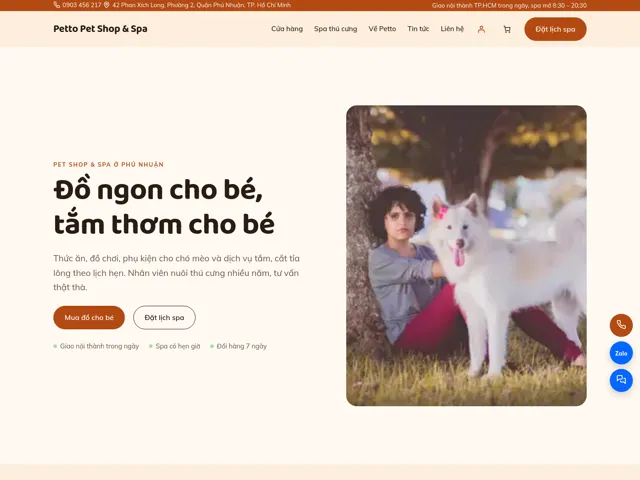 Giao diện theme Petto